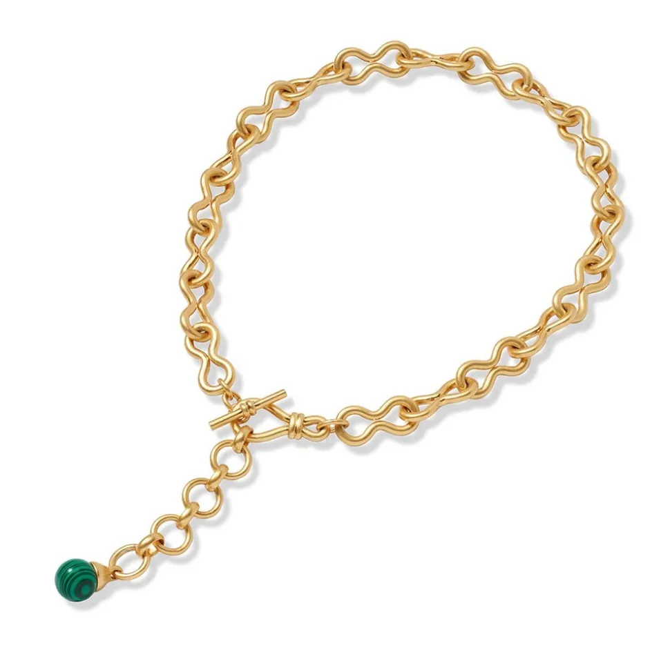 Roman Malachite Statement Necklace