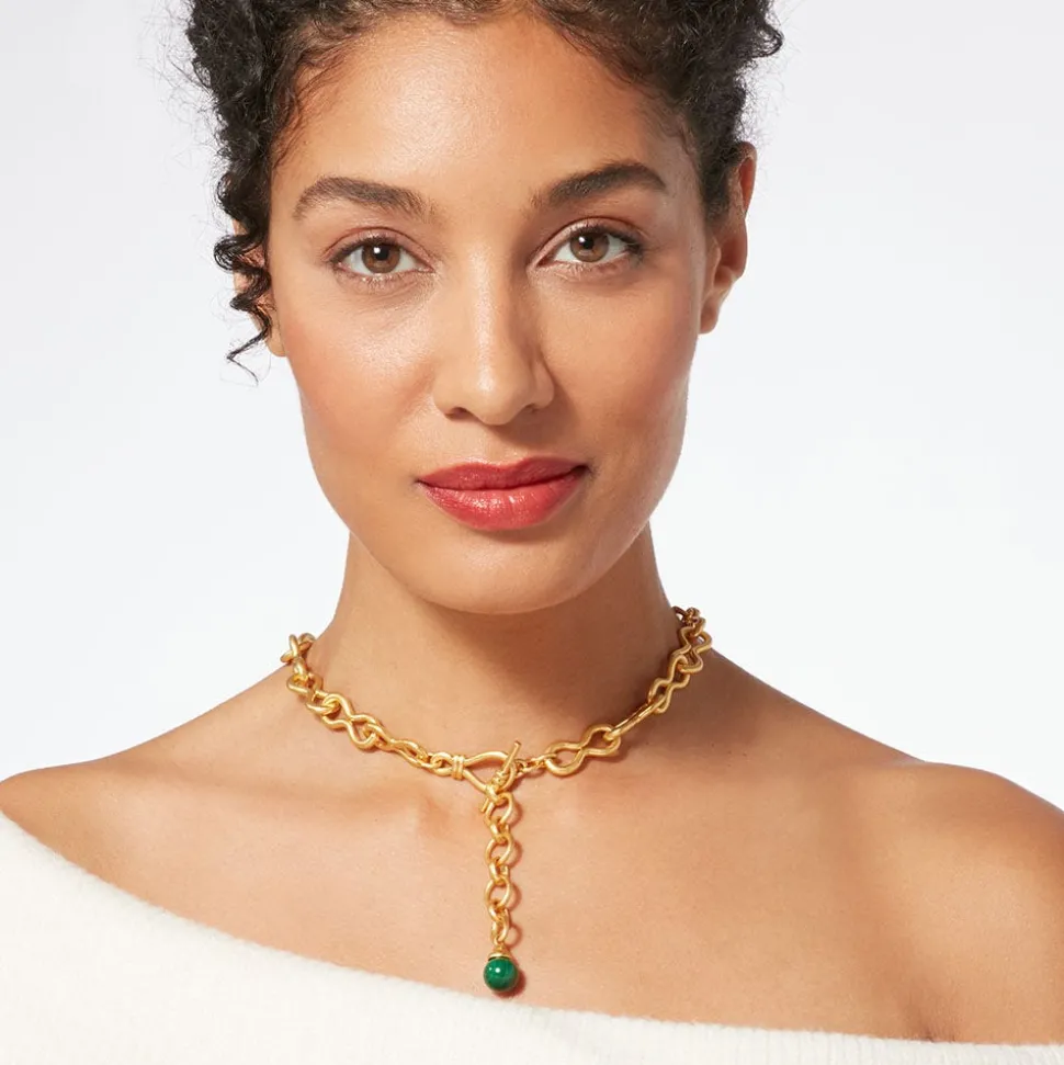 Roman Malachite Statement Necklace