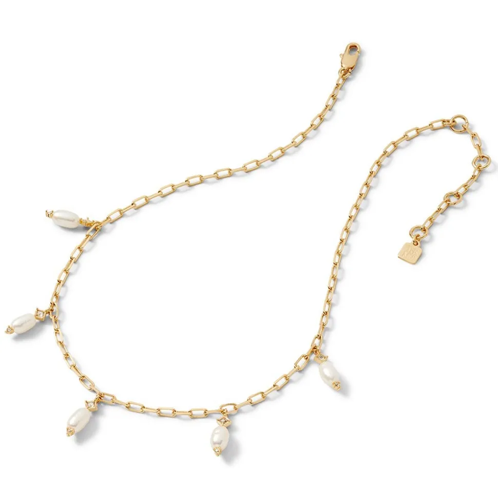 Royal Tudor Pearl And Chain Necklace