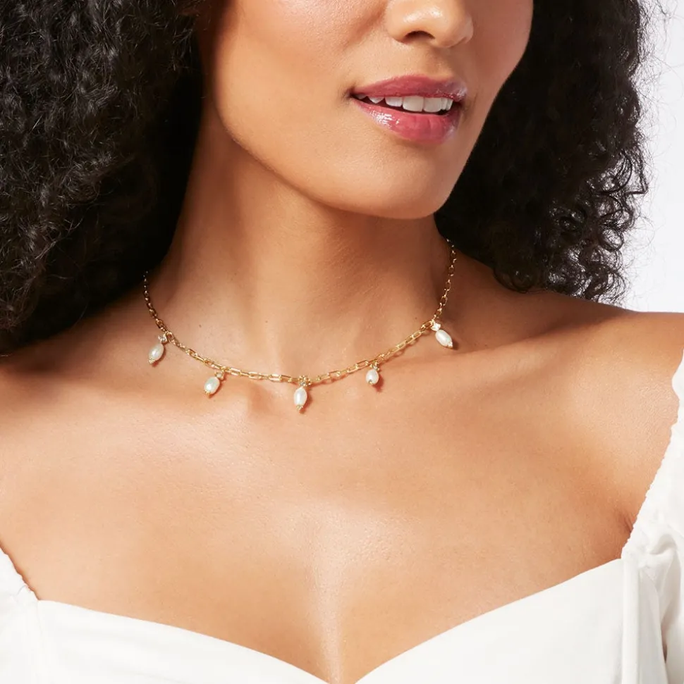 Royal Tudor Pearl And Chain Necklace