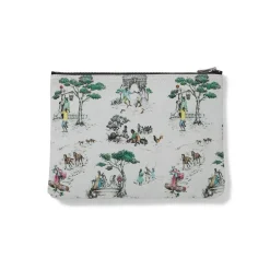 Sheila Bridges Harlem Toile De Jouy Canvas Zip Pouch