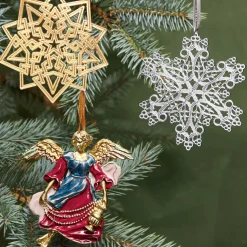 2023 Sterling Silver Star And Snowflake Ornament Set