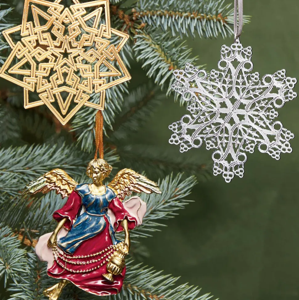 2023 Sterling Silver Star And Snowflake Ornament Set
