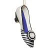 Striped Evening Slipper Shoe Ornament