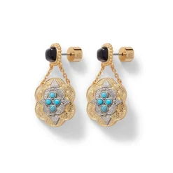 Turkmen Chain Drop Earrings