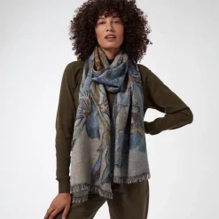 Van Gogh Irises Wool-Blend Shawl
