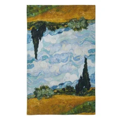 Van Gogh Wheat Field With Cypresses Mug And Tea Towel Set