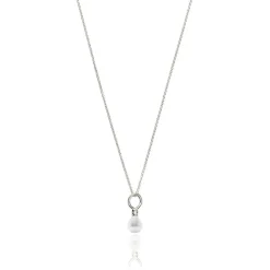 Venus Pearl Silver Pendant Necklace, White