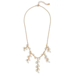Willow Catkins Pearl Bib Necklace