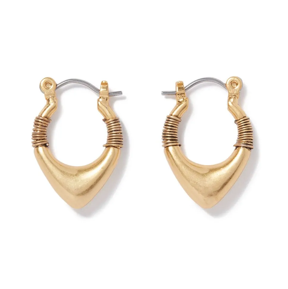 Wrapped Chevron Huggie Earrings